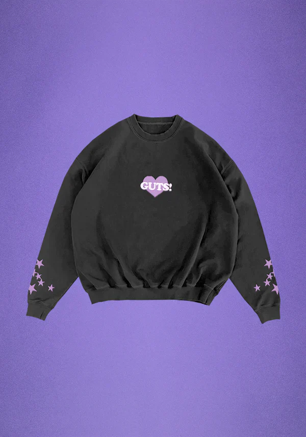 GUTS world tour crewneck pullover in black