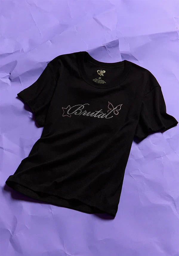 brutal rhinestone baby t-shirt