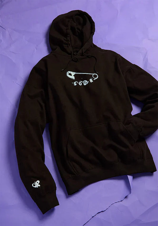 SOUR safety pin tracklist hoodie
