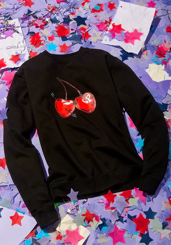 cherries crewneck pullover