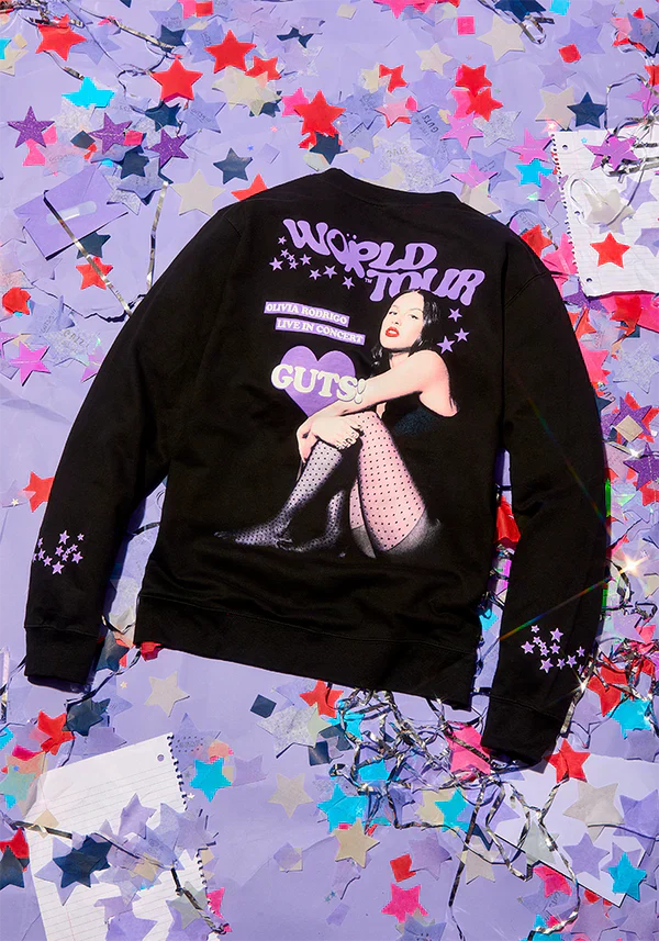 GUTS world tour crewneck pullover in black