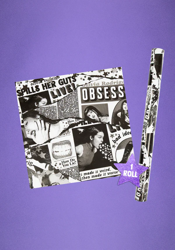 olivia rodrigo newsprint wrapping paper