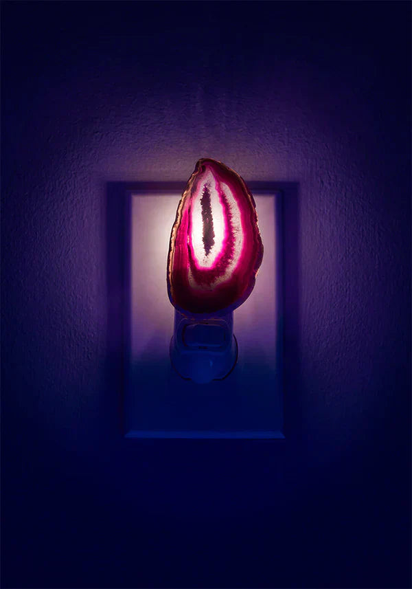purple agate night light