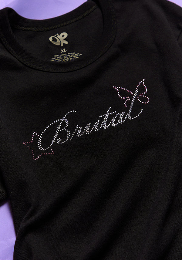 brutal rhinestone baby t-shirt