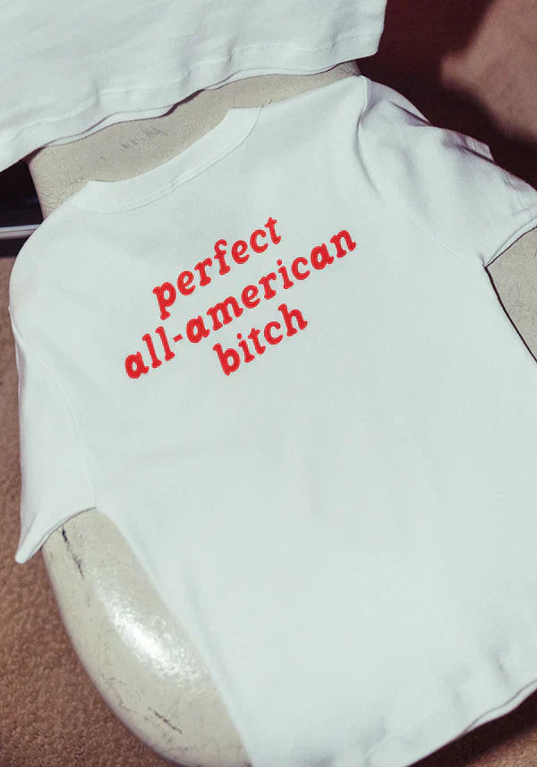 perfect all-american bitch crop t-shirt - Alternate View