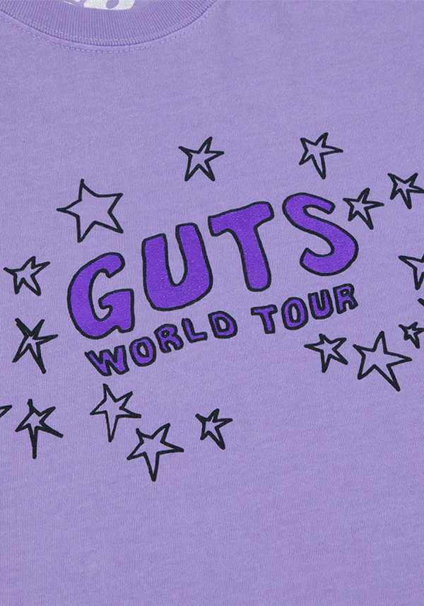 GUTS world tour tracklist t-shirt in purple
