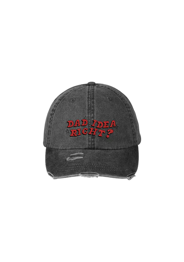 dad idea right? distressed dad hat