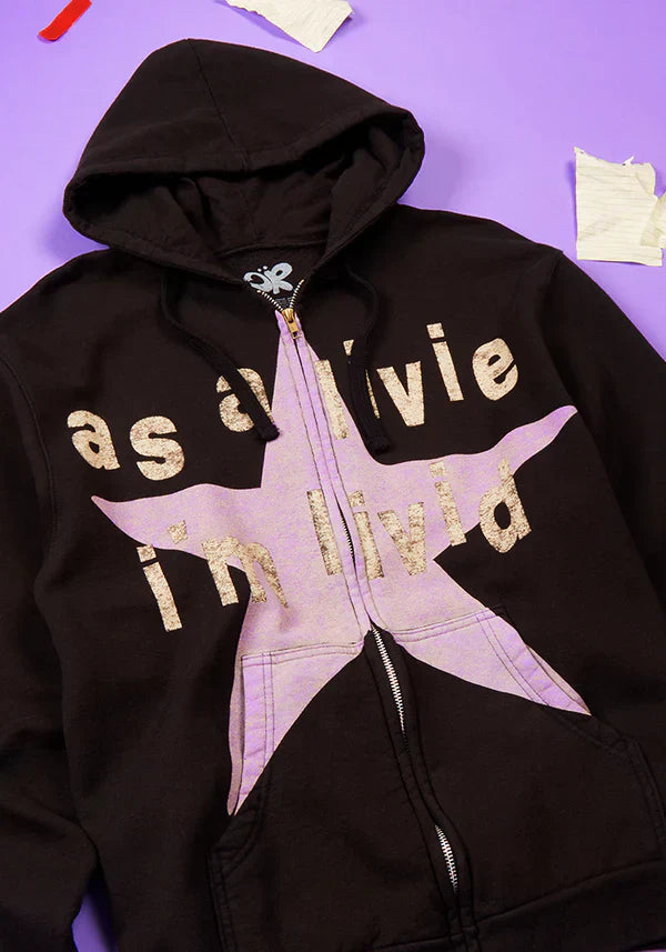 as a livie i'm livid zip up hoodie