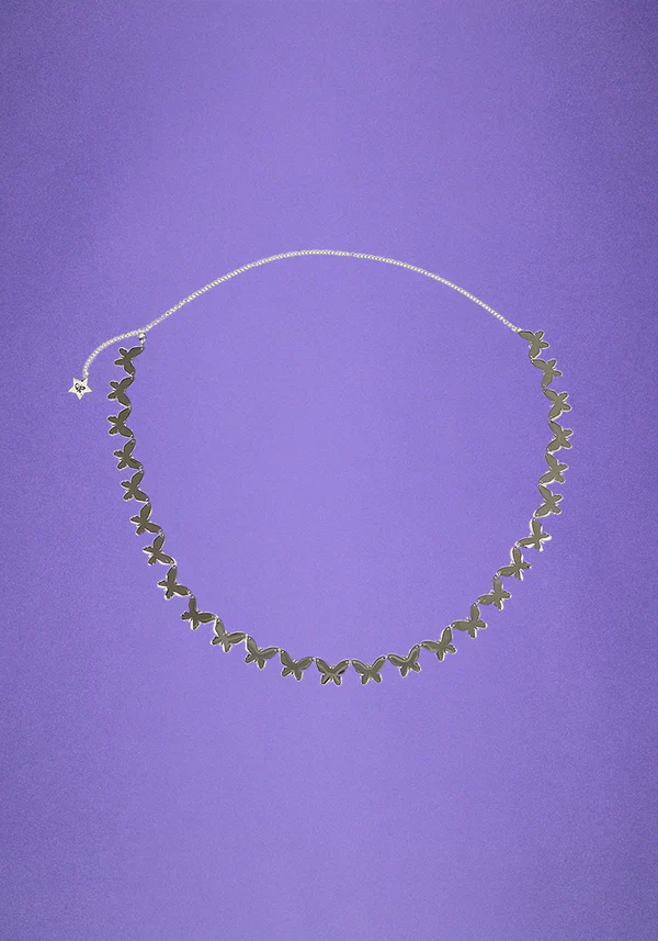 silver butterfly belt