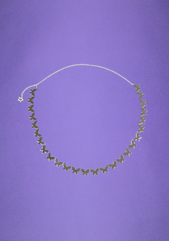 silver butterfly belt