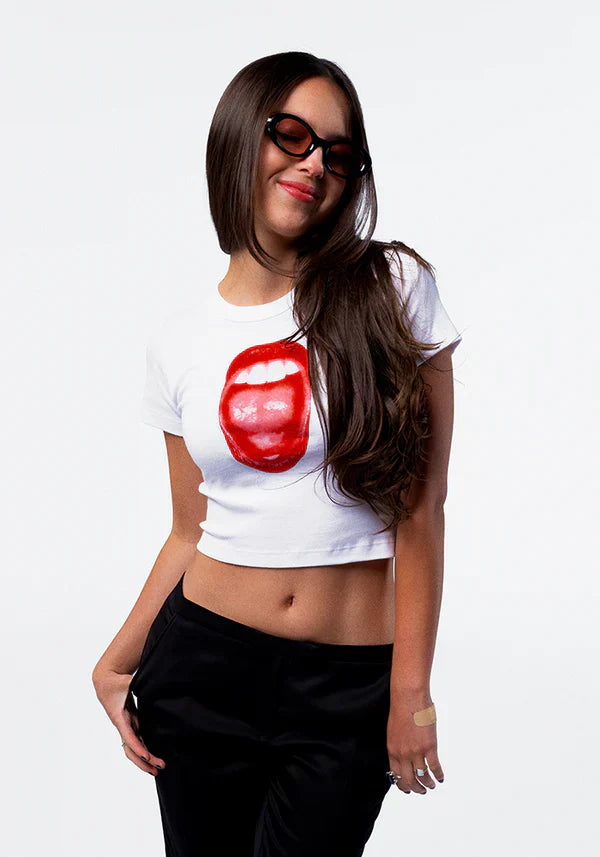 perfect all-american bitch crop t-shirt