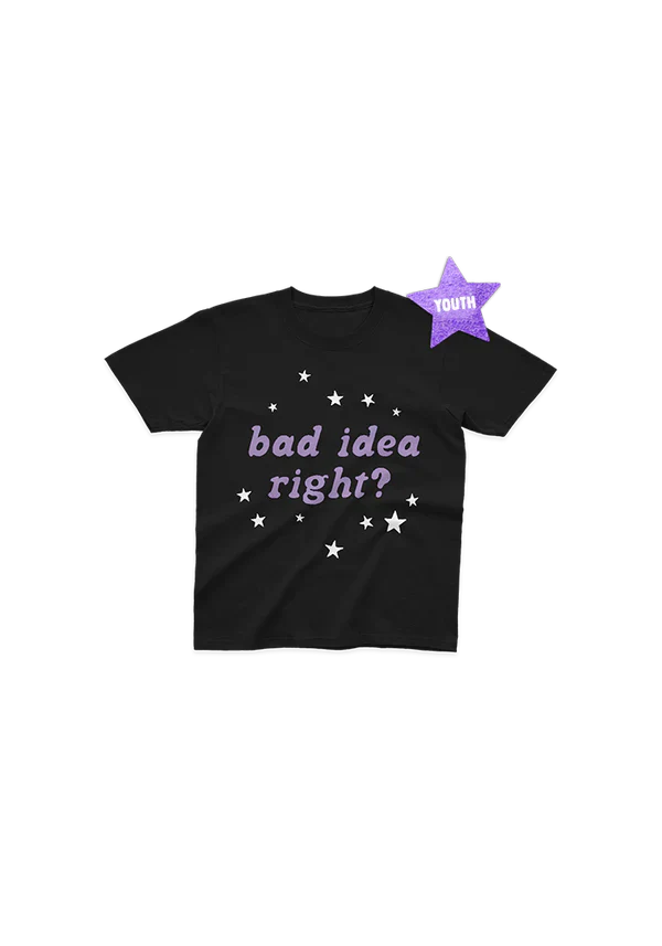 youth bad idea right? black tee